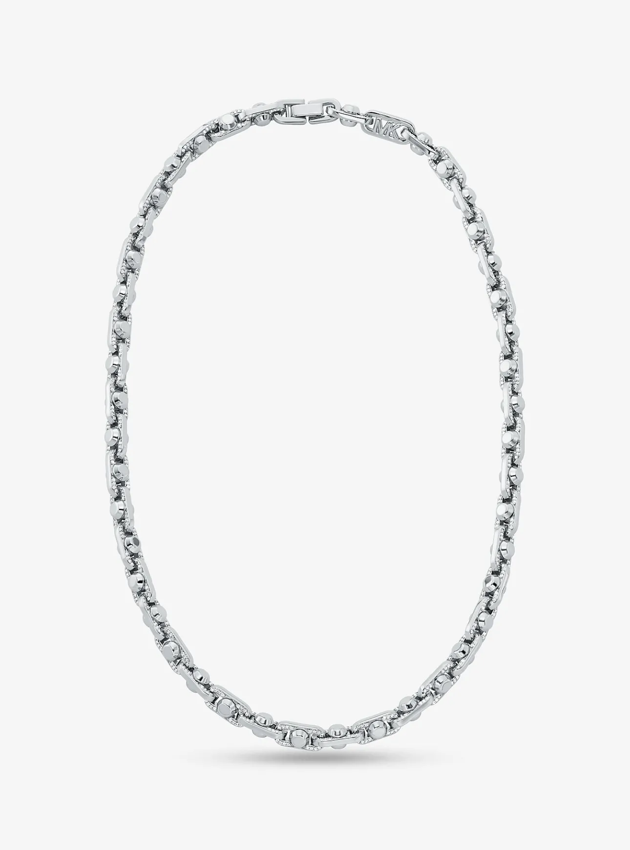 Astor Link Medium Pavé Precious Metal-Plated Brass Necklace