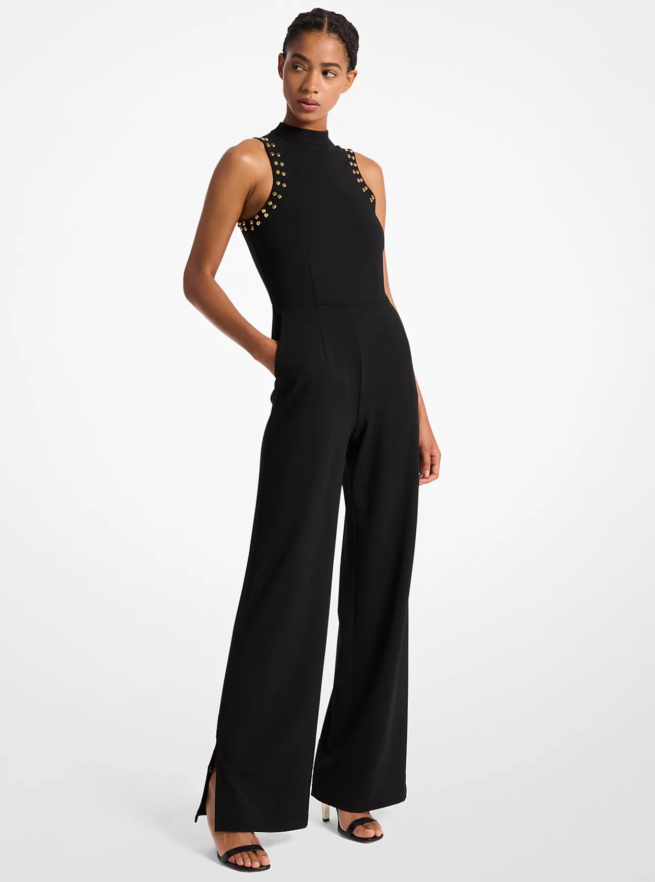 Astor Stud Crepe Jumpsuit