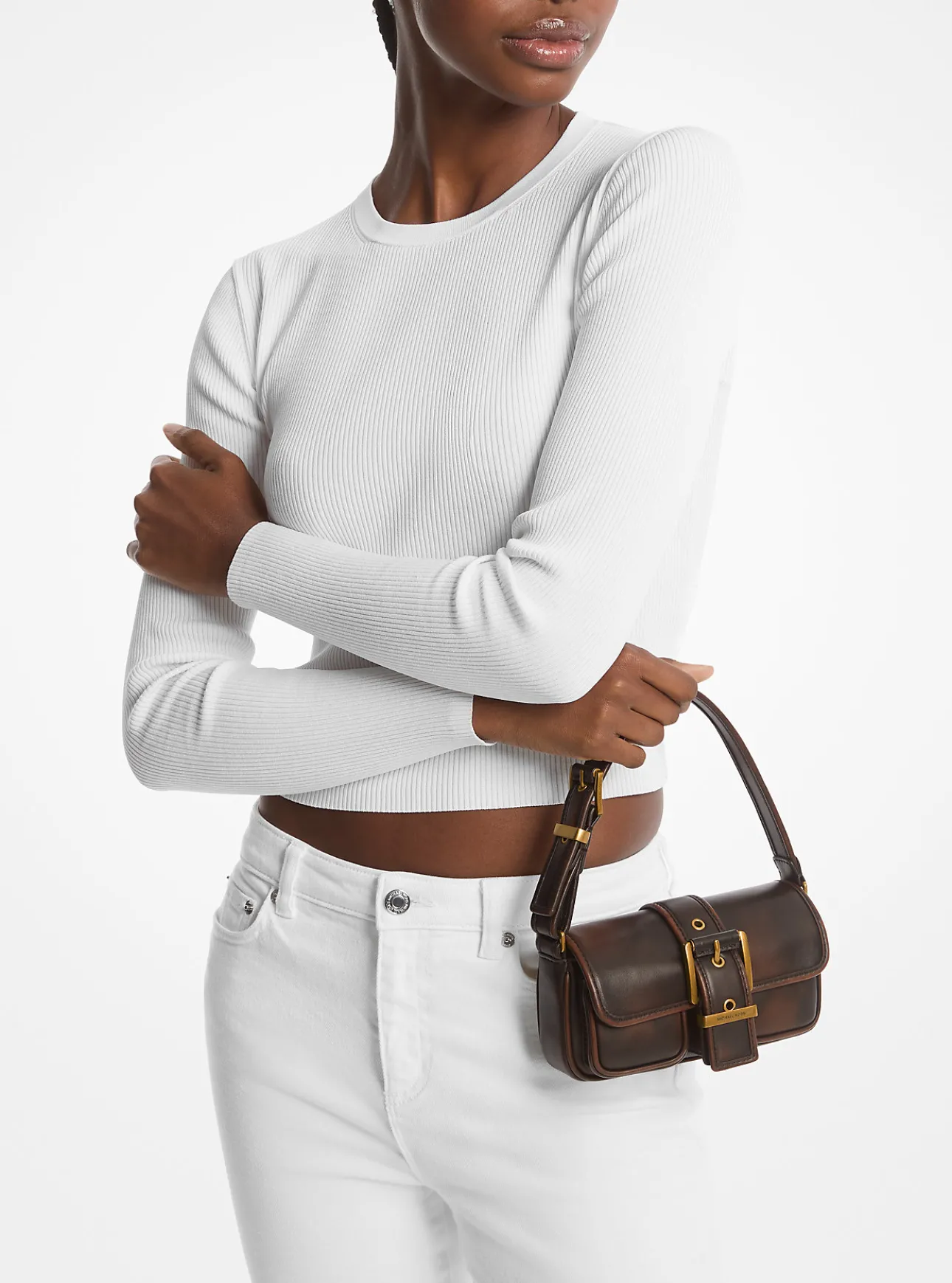 Colby Extra-Small Burnished Leather Shoulder Bag
