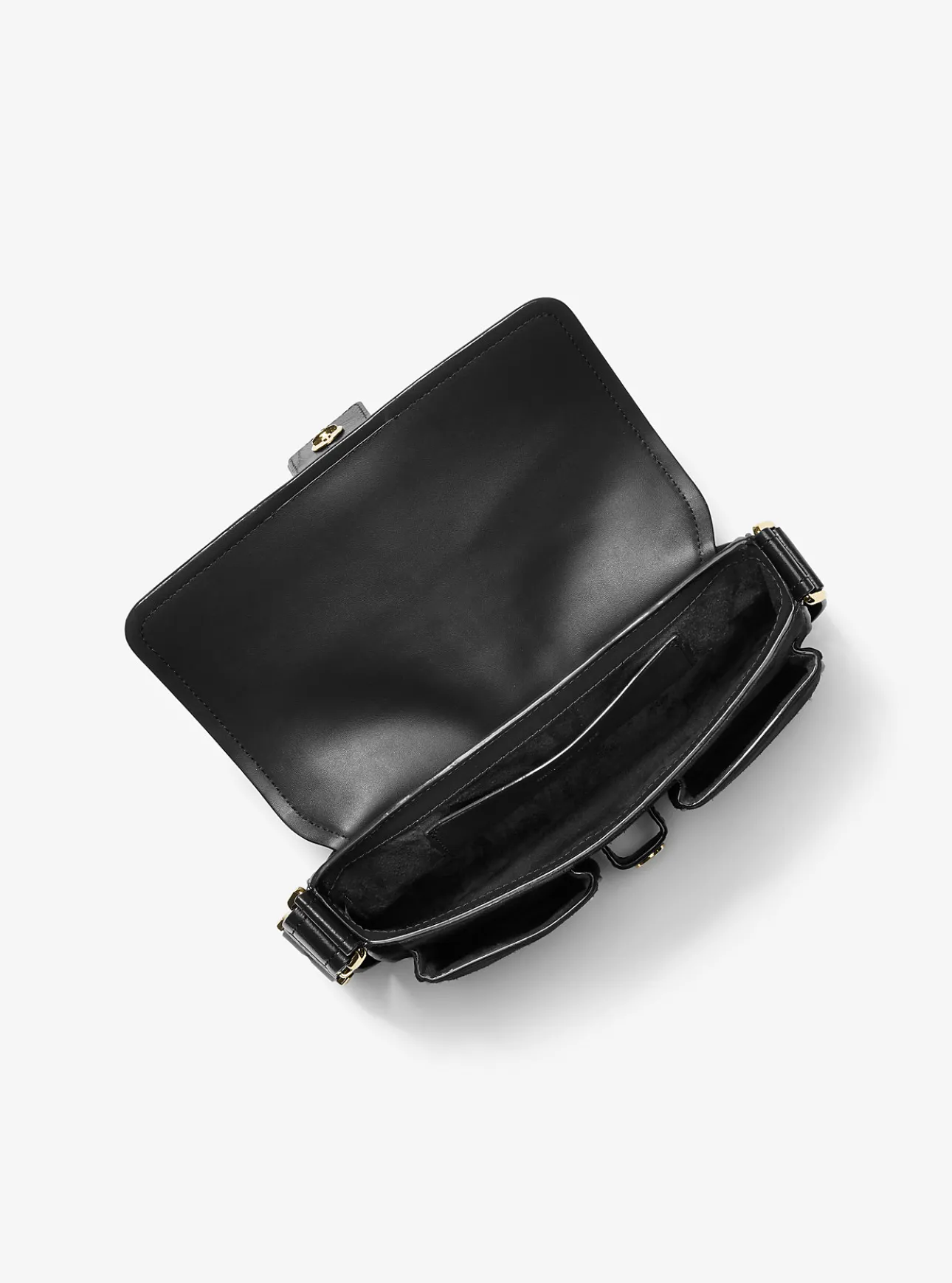 Colby Medium Crackled Leather and Suede Shoulder Bag