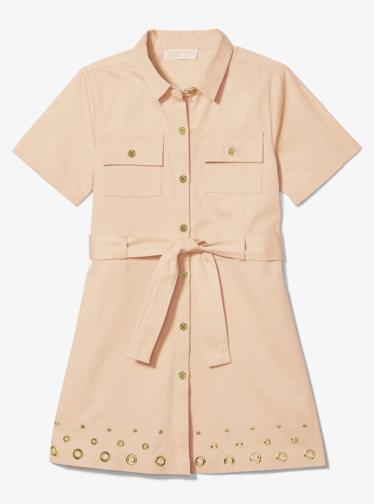 Cotton Twill Belted Shirtdress