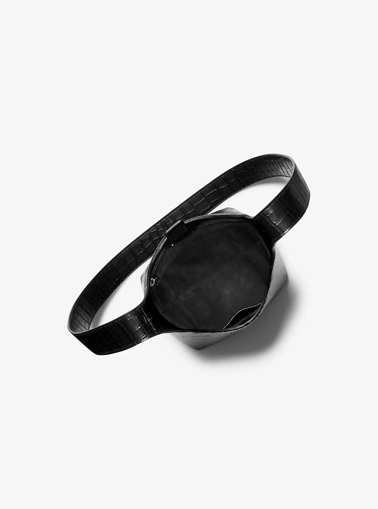 Dede Mini Crocodile Embossed Leather Hobo Bag