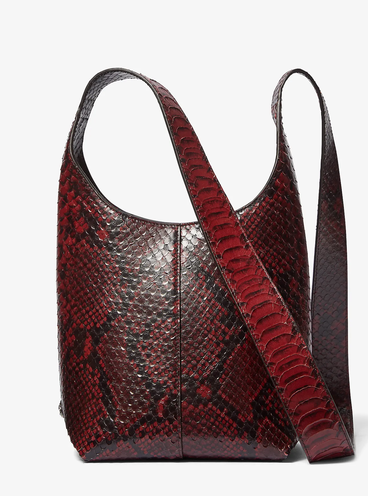 Dede Mini Python Embossed Leather Hobo Bag