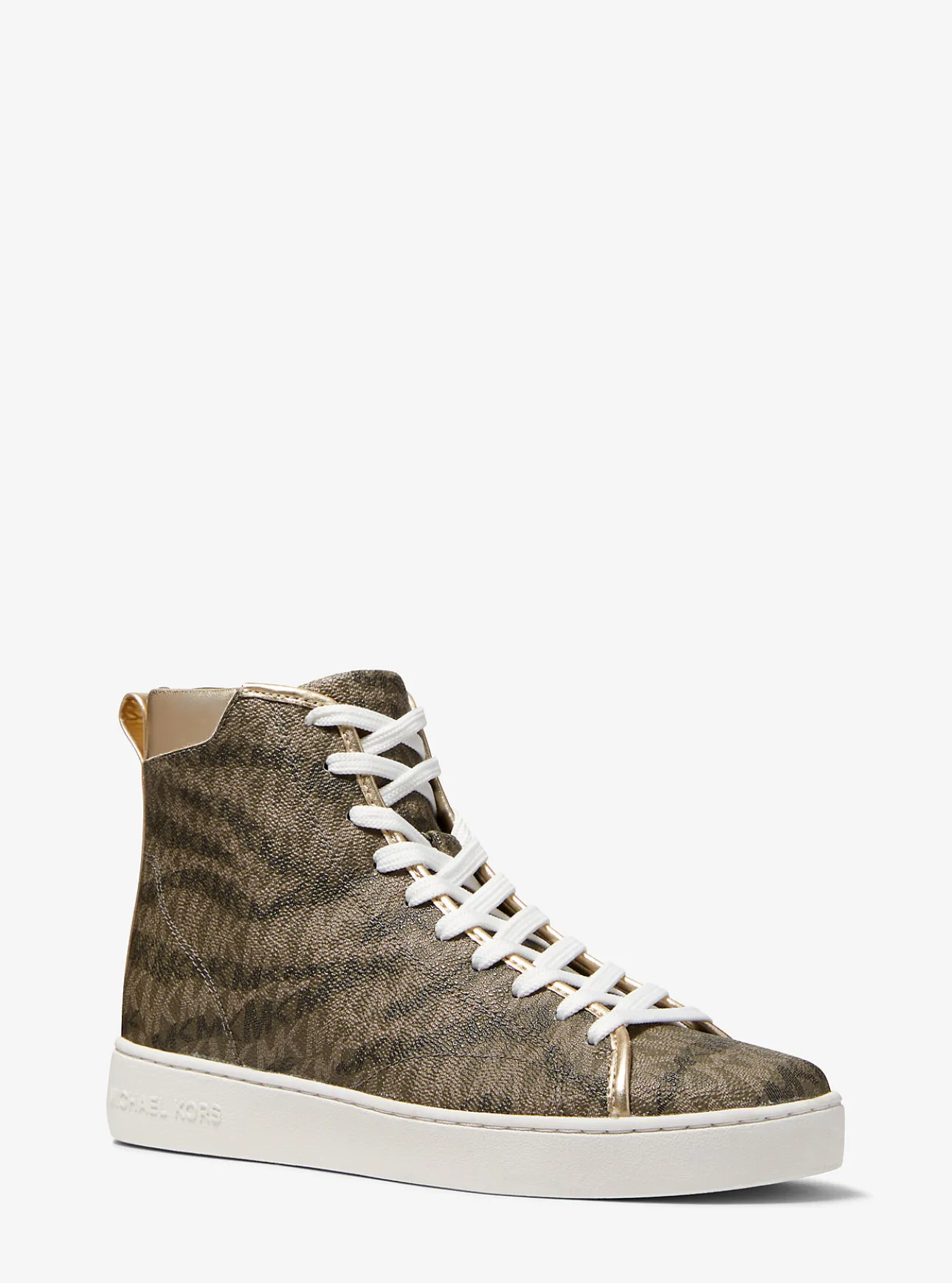 Edie Animal Print Logo High-Top Sneaker