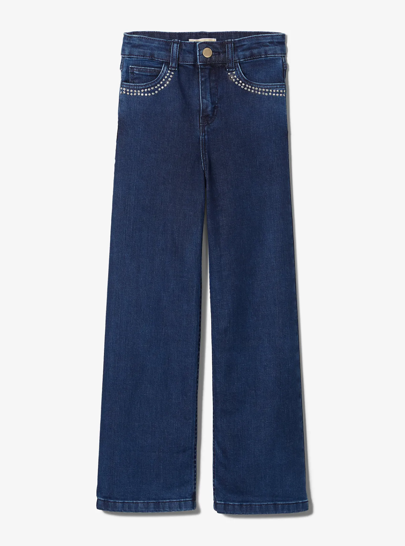 Embellished Stretch Cotton Jeans