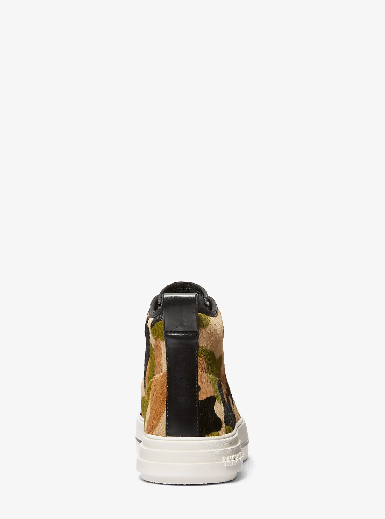 Evy Camouflage Print Calf Hair High-Top Sneaker