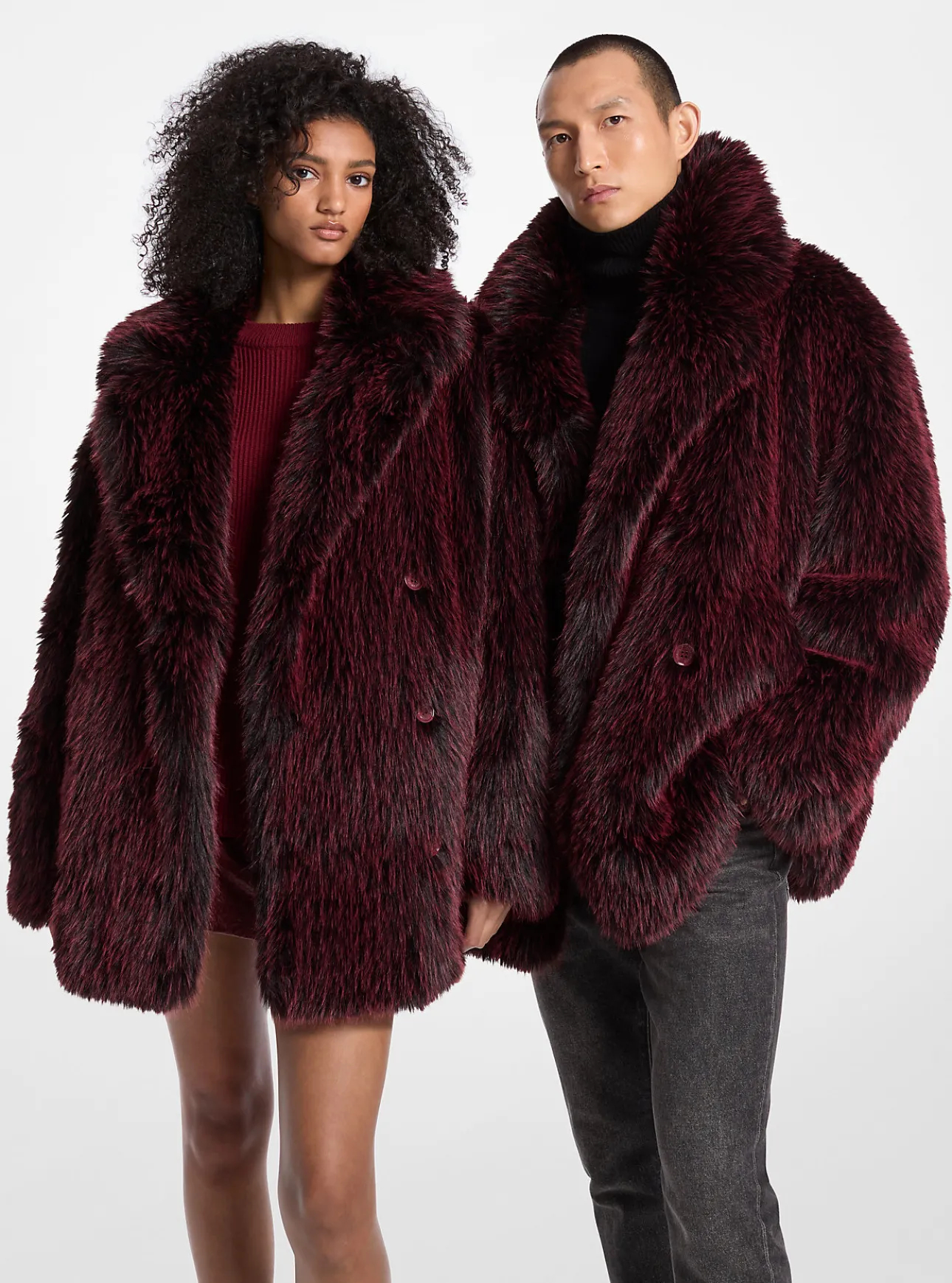 Faux Fur Peacoat