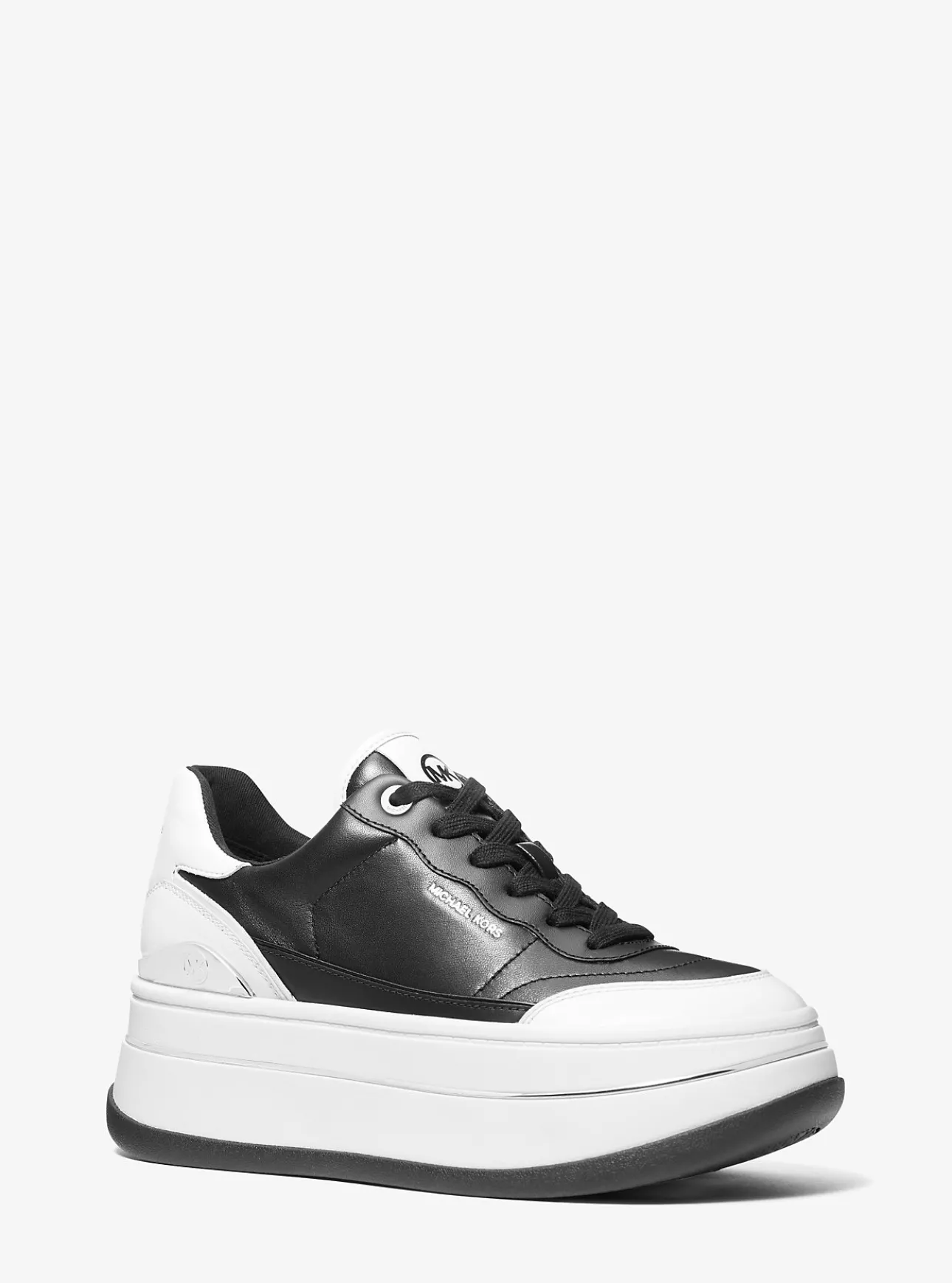 Hayes Two-Tone Leather Platform Sneaker