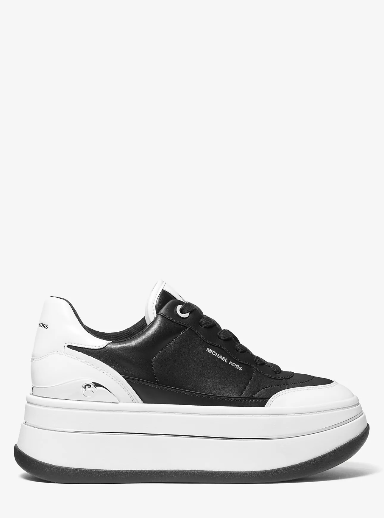 Hayes Two-Tone Leather Platform Sneaker