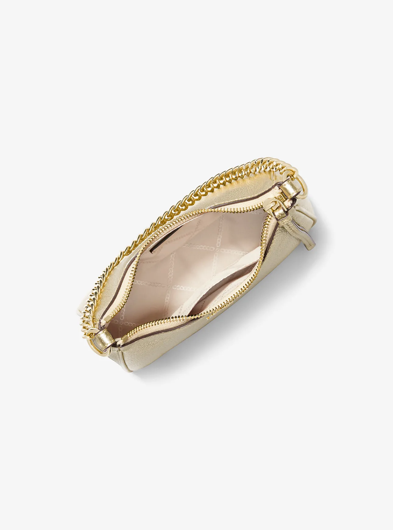 Jet Set Charm Small Metallic Pebbled Leather Pochette