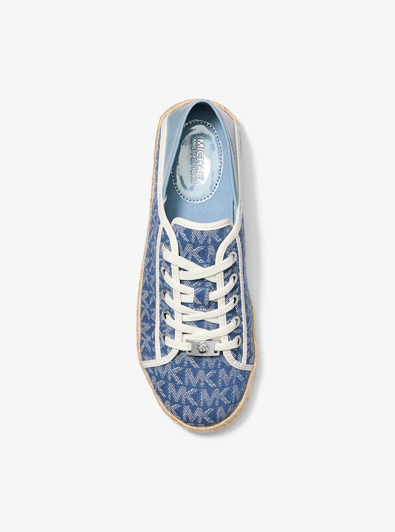 Libby Logo Jacquard Denim Collapsible-Heel Sneaker