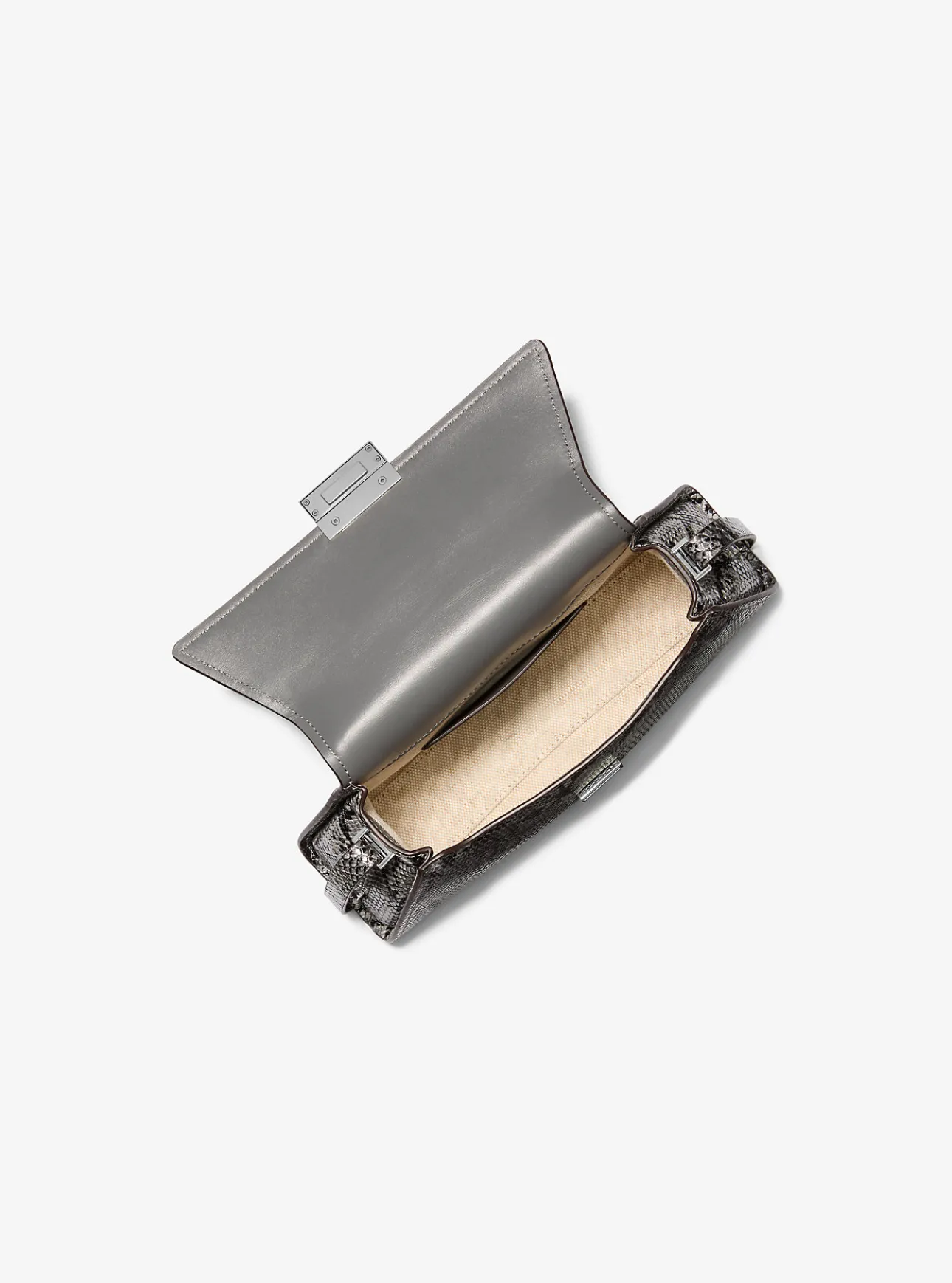 Ludlow Medium Snake Embossed Leather Shoulder Bag