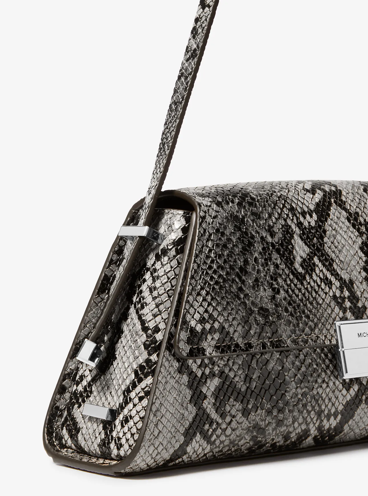 Ludlow Medium Snake Embossed Leather Shoulder Bag