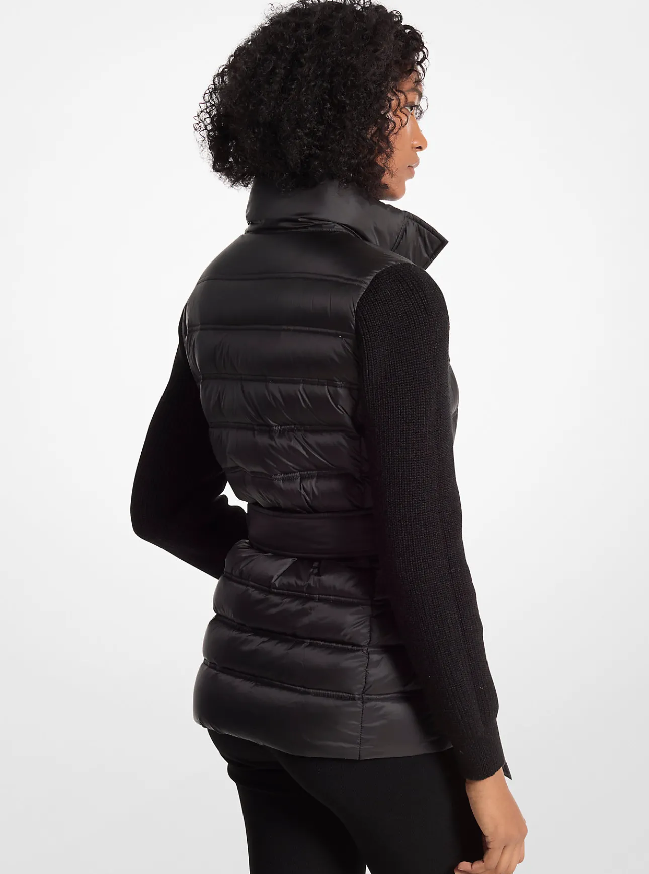 Mixed-Media Packable Jacket