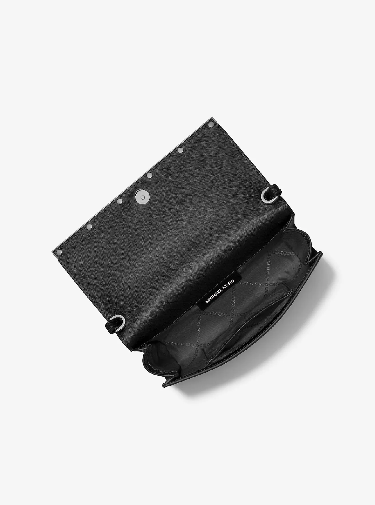 Mona Large Saffiano Leather Clutch