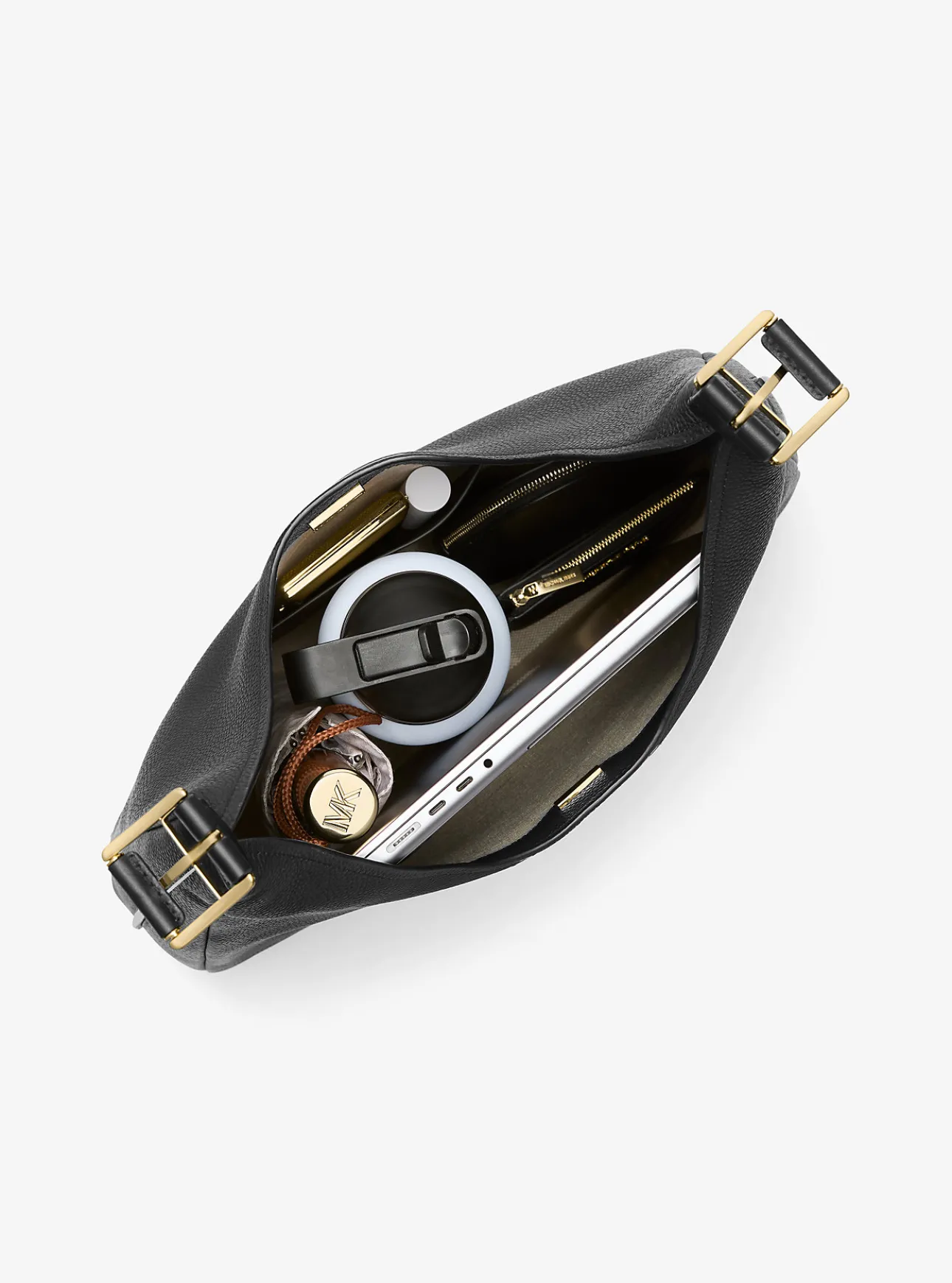 Nolita Large Pebbled Leather Hobo Shoulder Bag