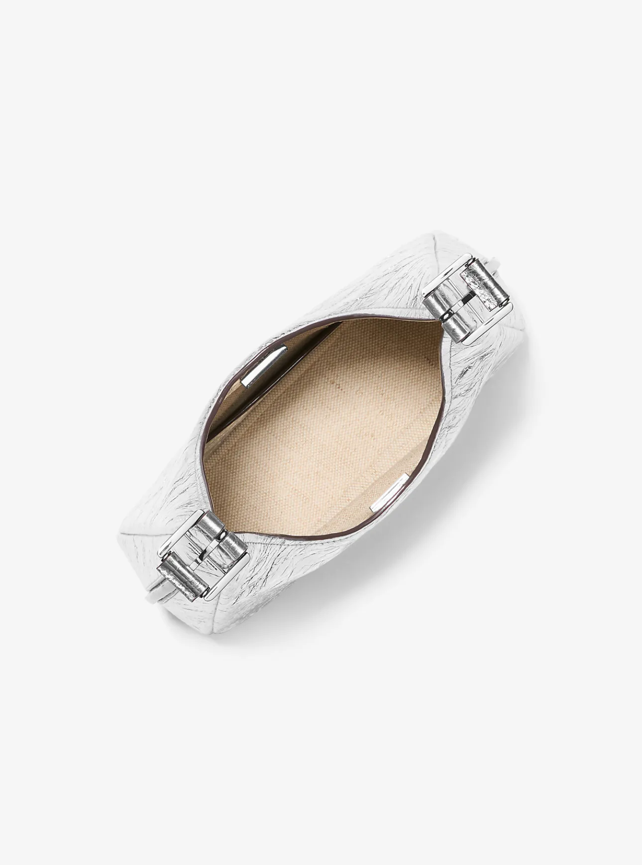 Nolita Small Metallic Crackled Leather Hobo Shoulder Bag