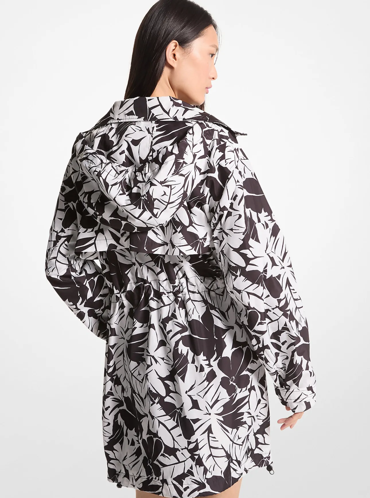 Palm Print Woven Anorak