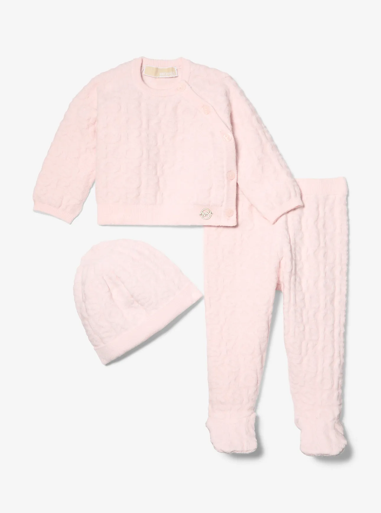 3-Piece KORS Cotton Terry Blend Baby Pajama Set