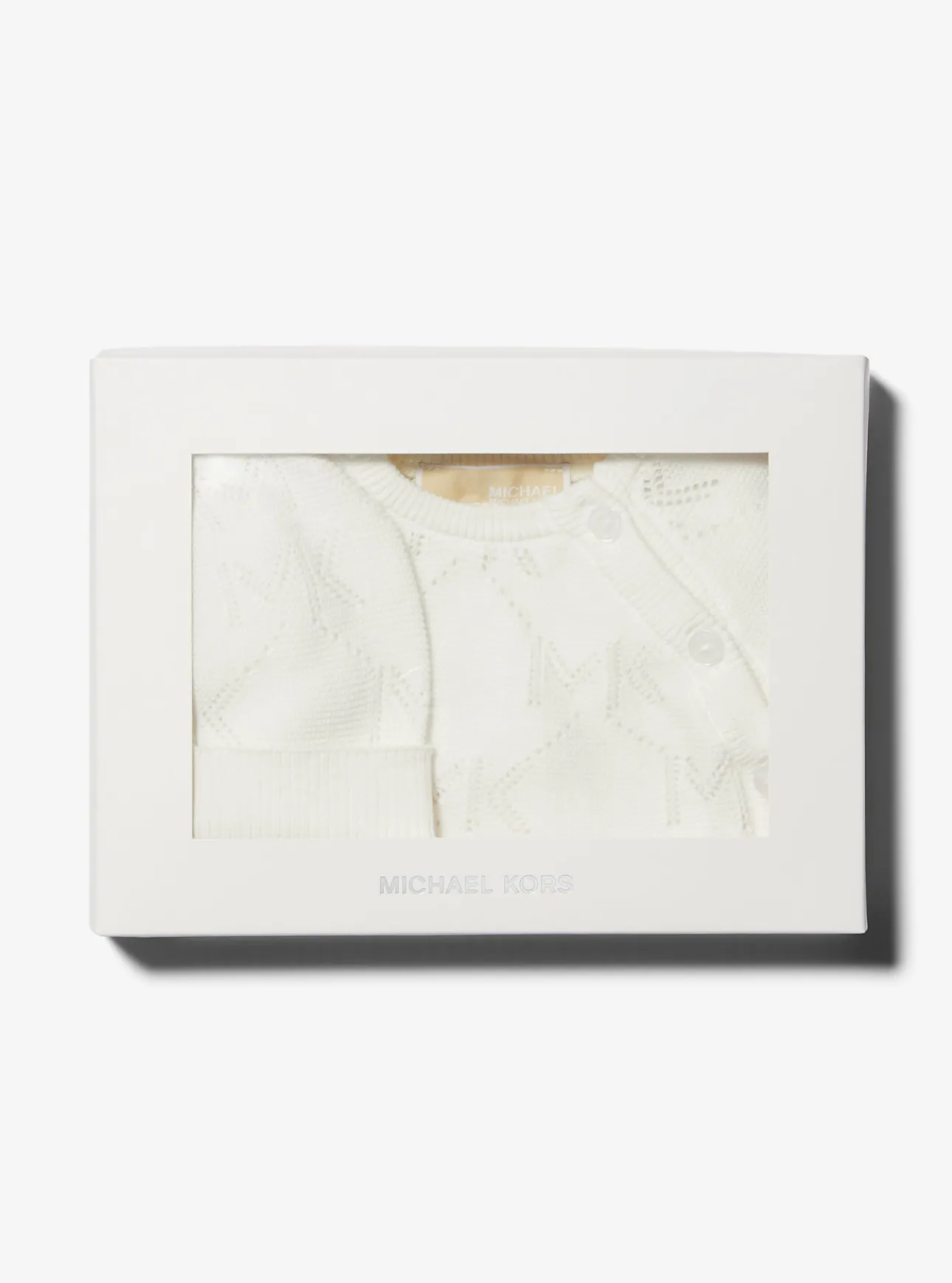 Pointelle Logo Cotton 3-Piece Baby Gift Set