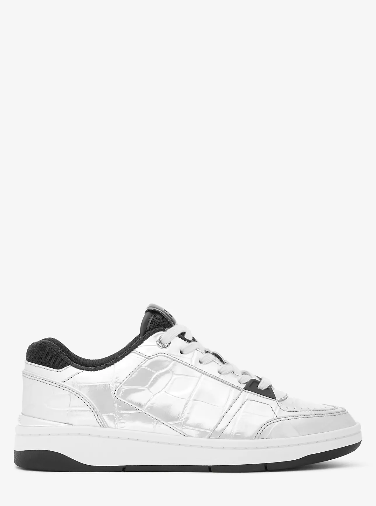 Rebel Metallic Crocodile Embossed Leather Sneaker