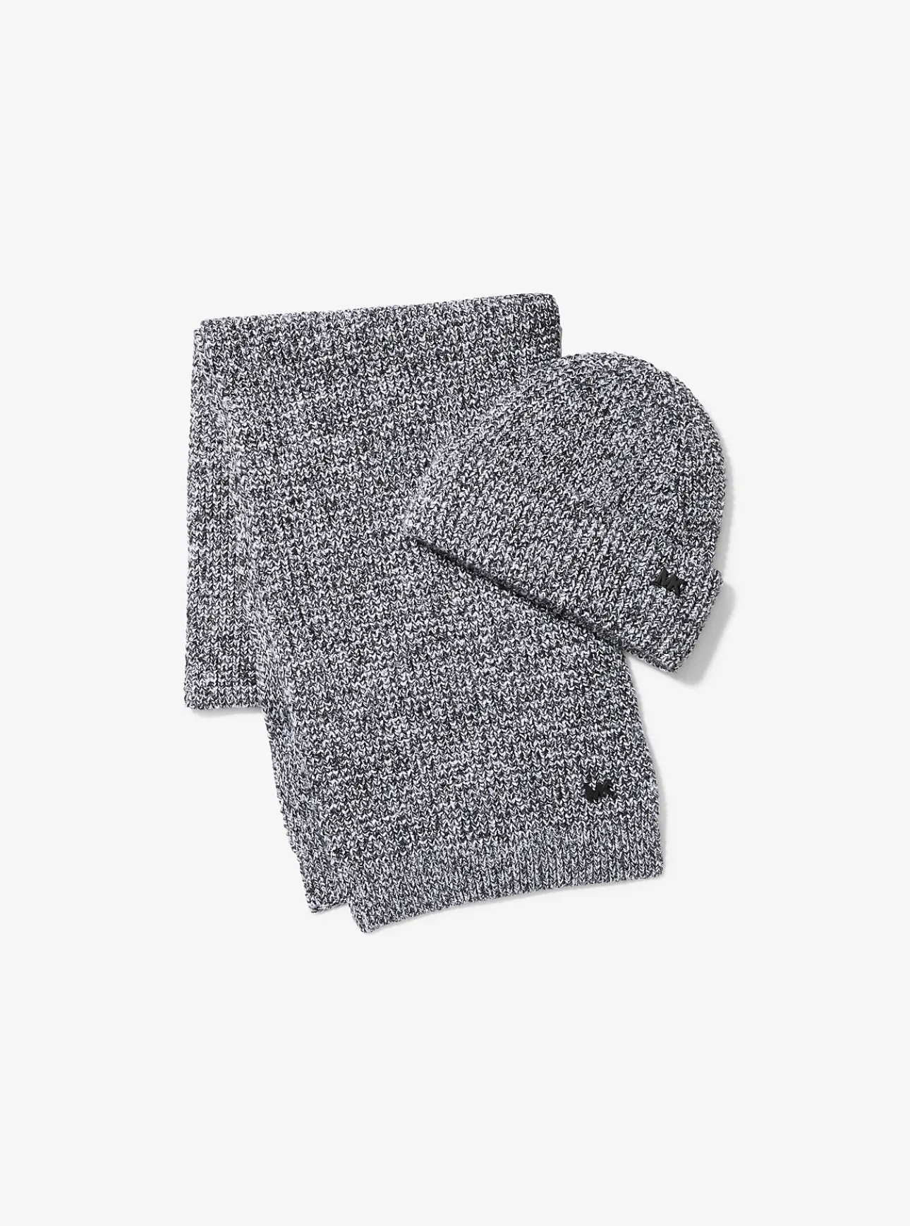 Ribbed Knit Beanie Hat and Scarf Set