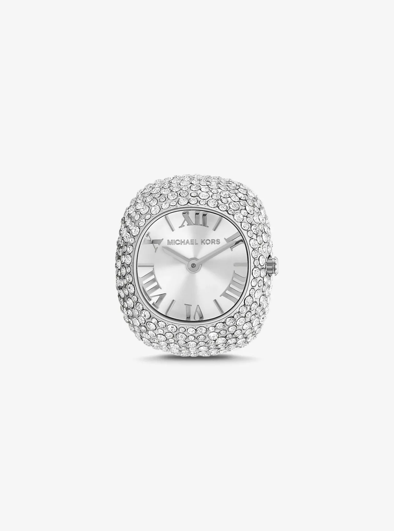 Rylee Pavé Silver-Tone Ring Watch