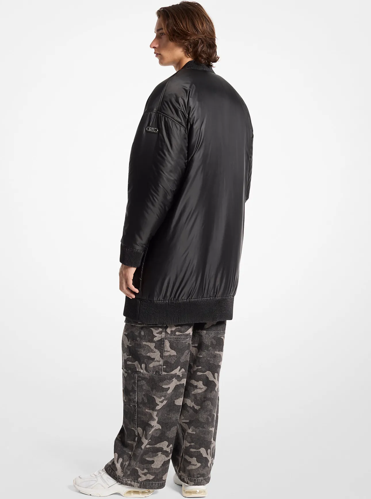 Satin Ciré Bomber Jacket