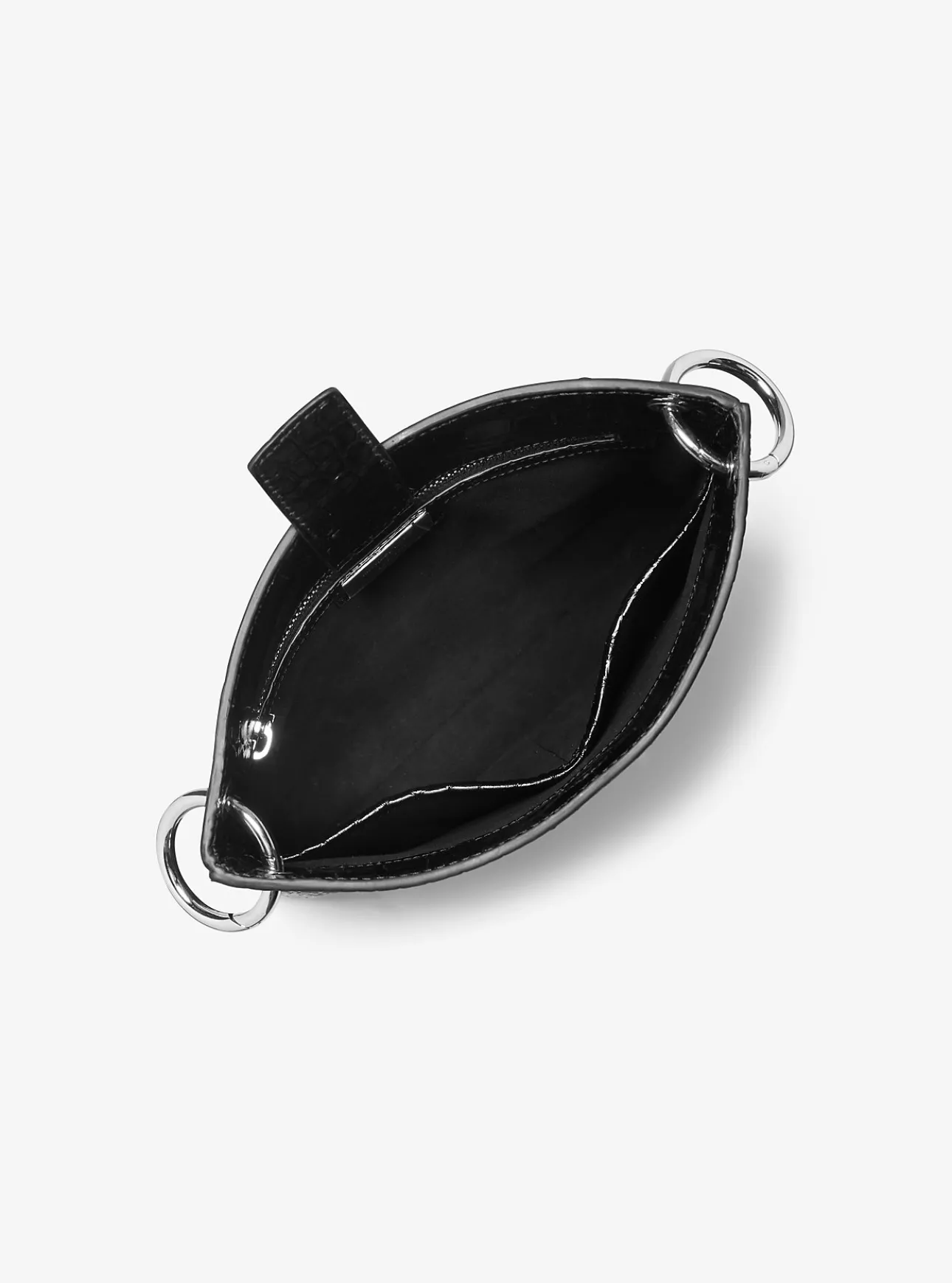 Tate Small Crocodile Embossed Patent Leather Crossbody Bag