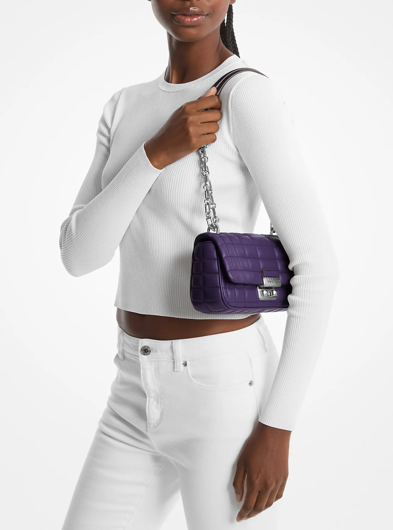 Tribeca Small Quilted Leather Shoulder Bag